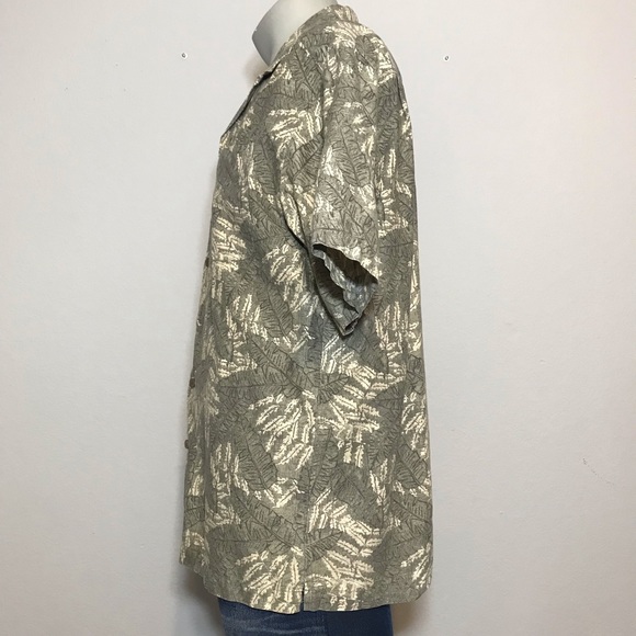 L.L. BEAN Men’s Tropical Print Button Down Short Sleeve Size Medium Regular - Picture 4 of 7